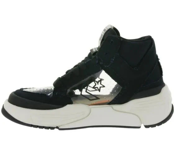 Converse x Joshua Vides Zapatillas Weapon CX Hi con superposiciones transparentes Zapatillas negras