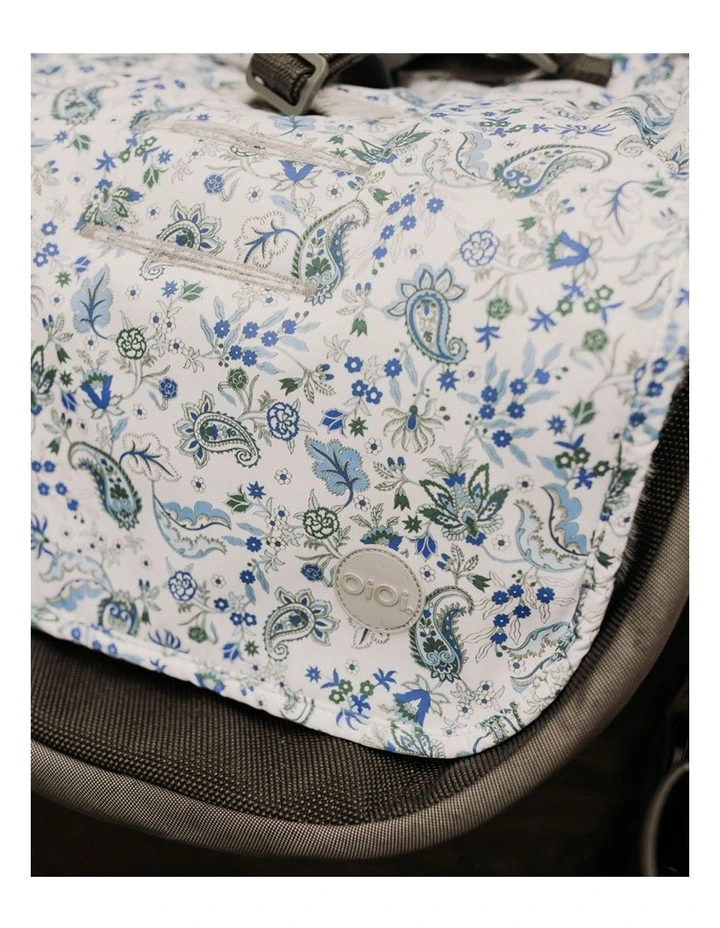 Cozy Fleece Pram Liner in Blue Paisley