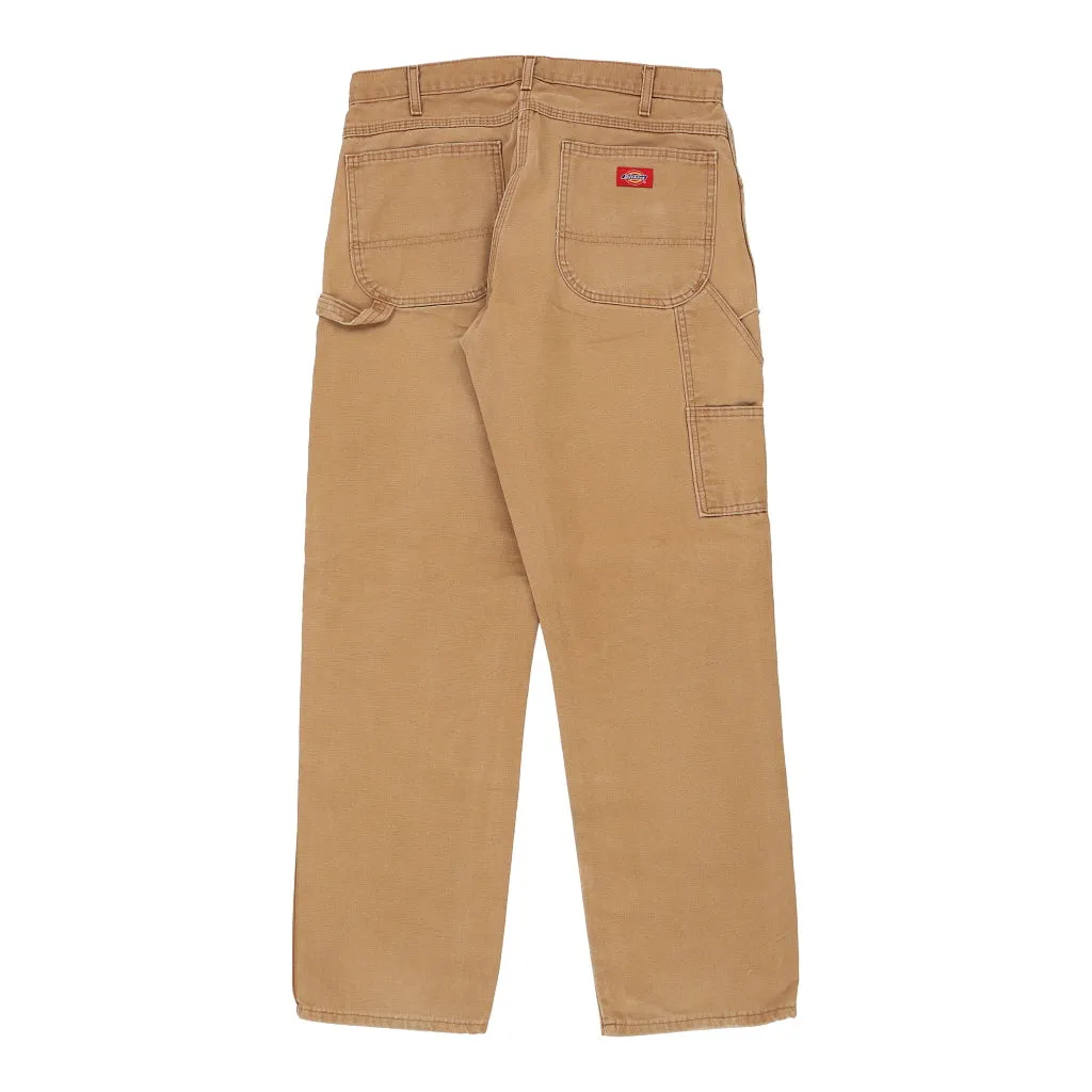 Dickies Carpenter Trousers - 34W 32L Brown Cotton