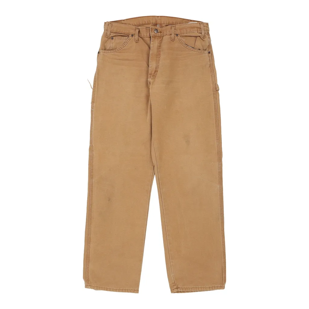 Dickies Carpenter Trousers - 34W 32L Brown Cotton