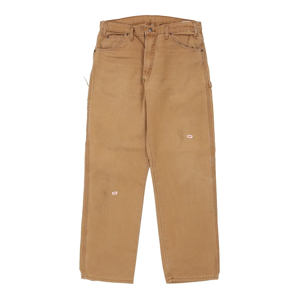 Dickies Carpenter Trousers - 34W 32L Brown Cotton