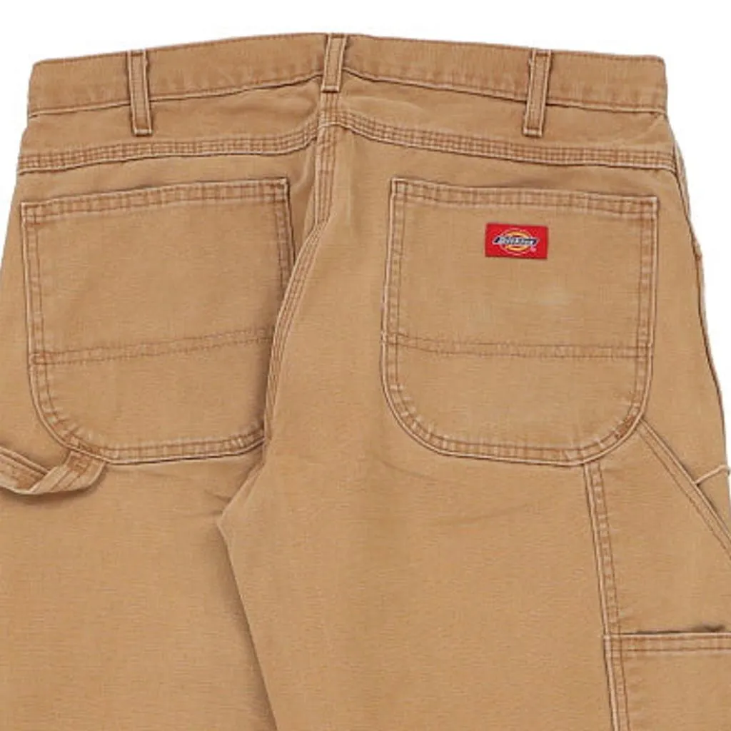 Dickies Carpenter Trousers - 34W 32L Brown Cotton