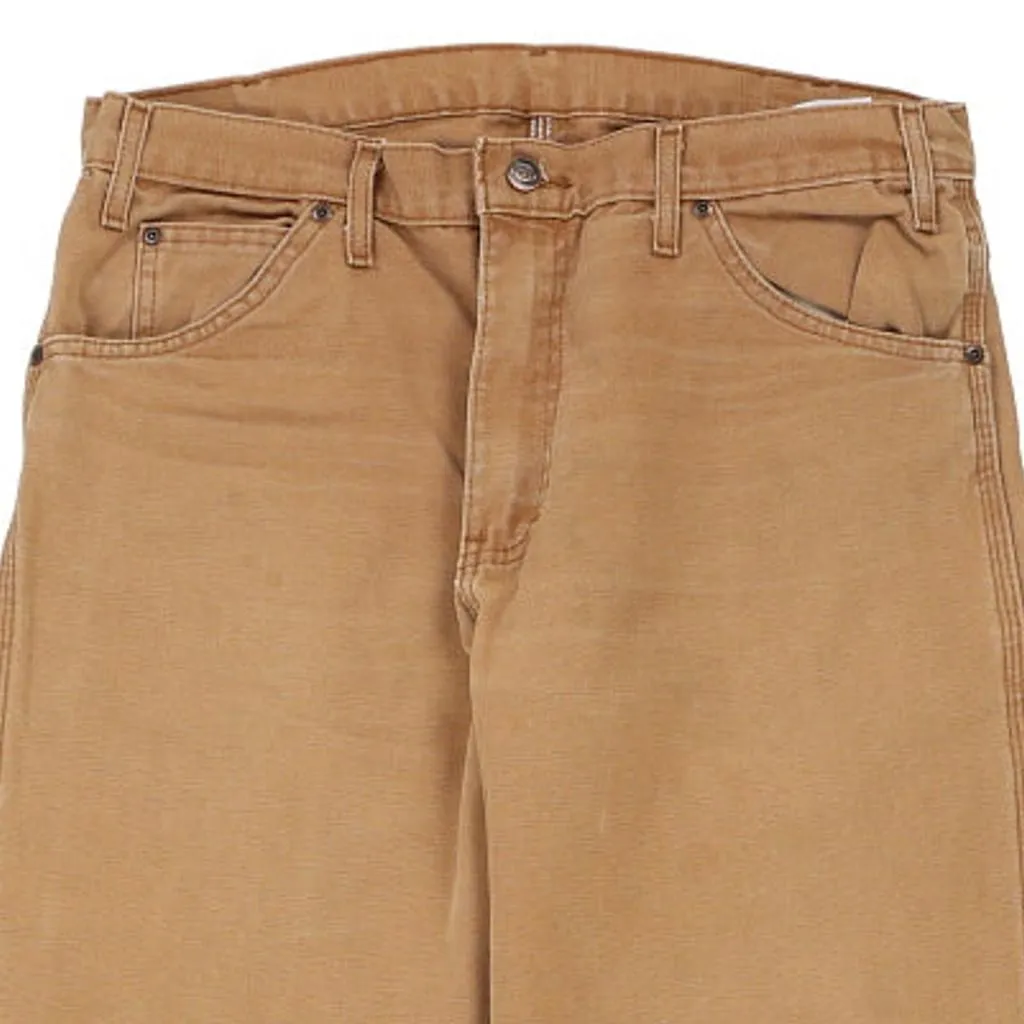 Dickies Carpenter Trousers - 34W 32L Brown Cotton