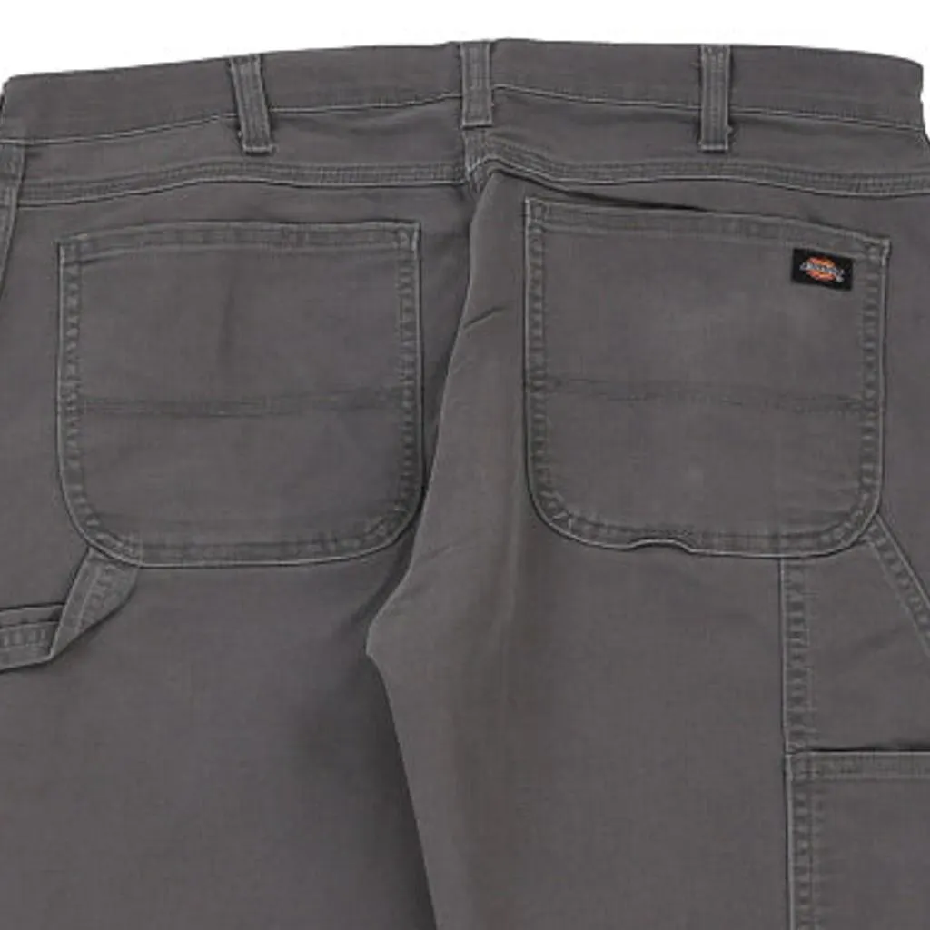 Dickies Carpenter Trousers - 38W 32L Grey Cotton