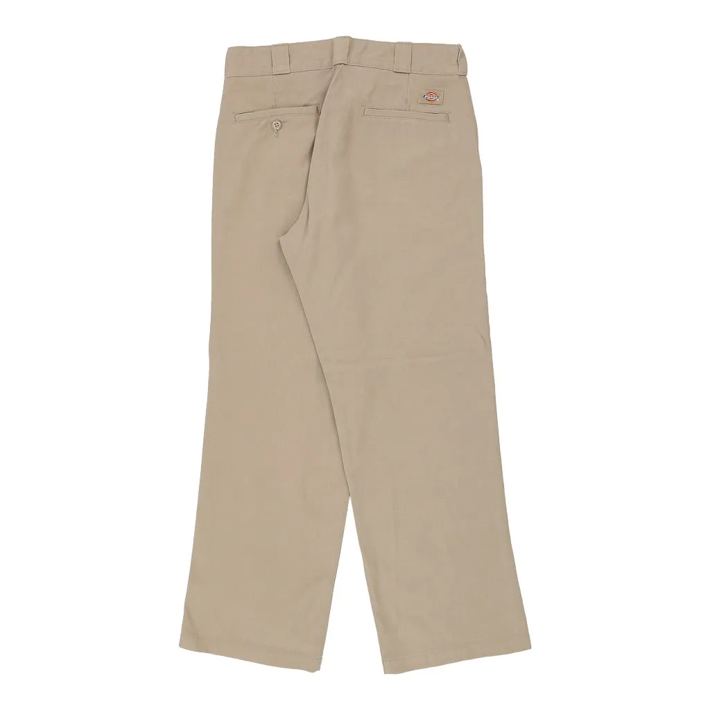 Dickies Trousers - 30W 29L Beige Cotton Blend