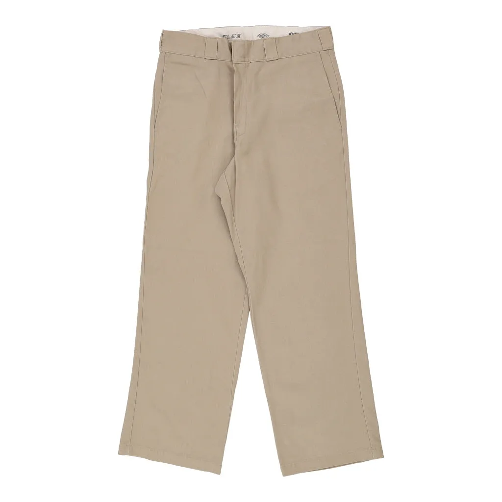 Dickies Trousers - 30W 29L Beige Cotton Blend