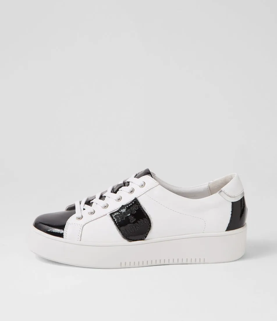 DJANGO & JULIETTE Lorsey Black White Leather Sneakers