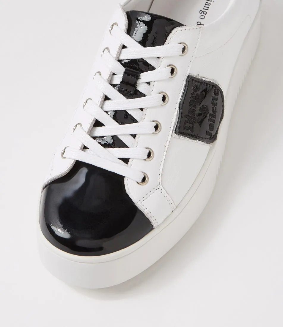 DJANGO & JULIETTE Lorsey Black White Leather Sneakers