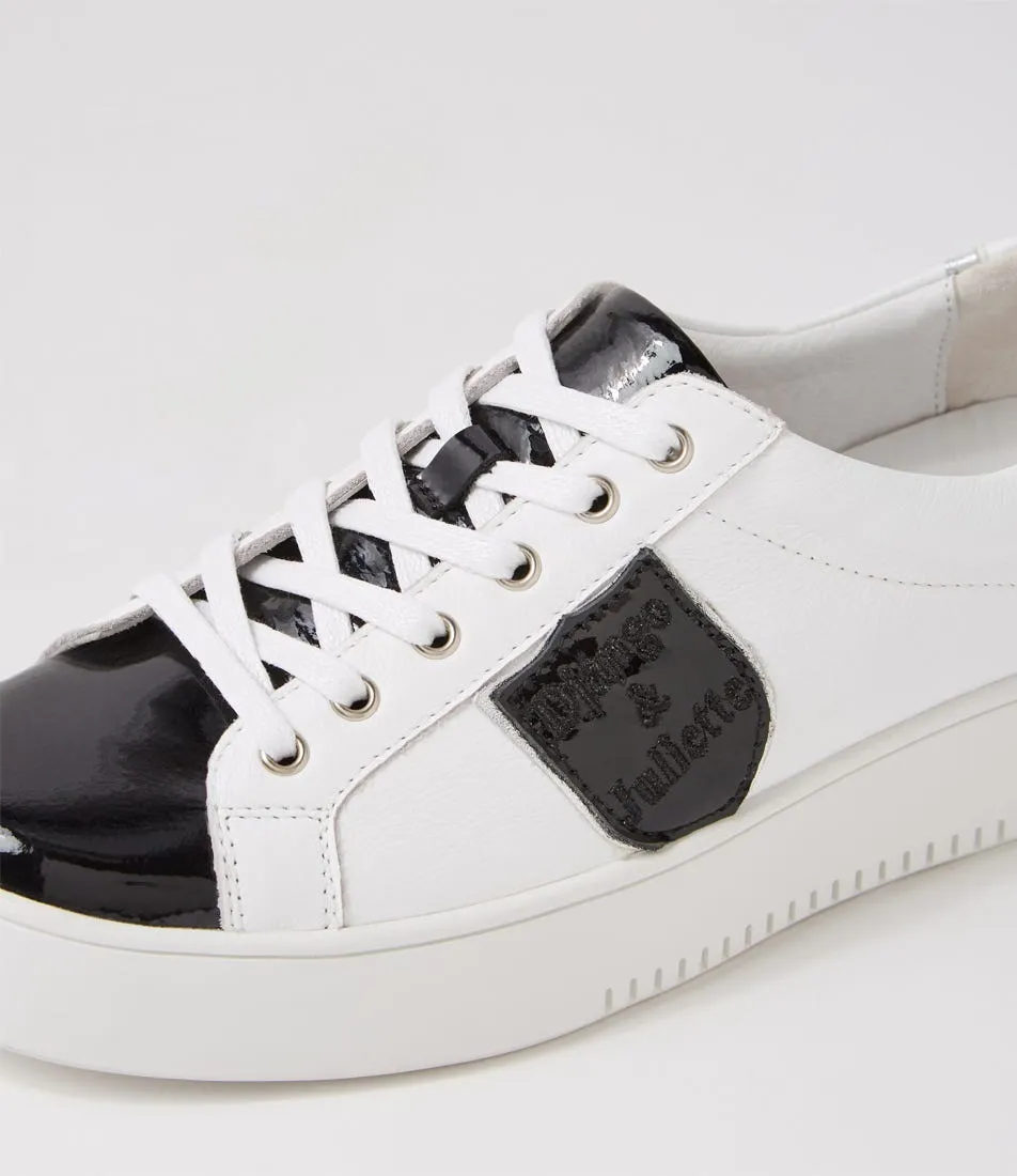 DJANGO & JULIETTE Lorsey Black White Leather Sneakers