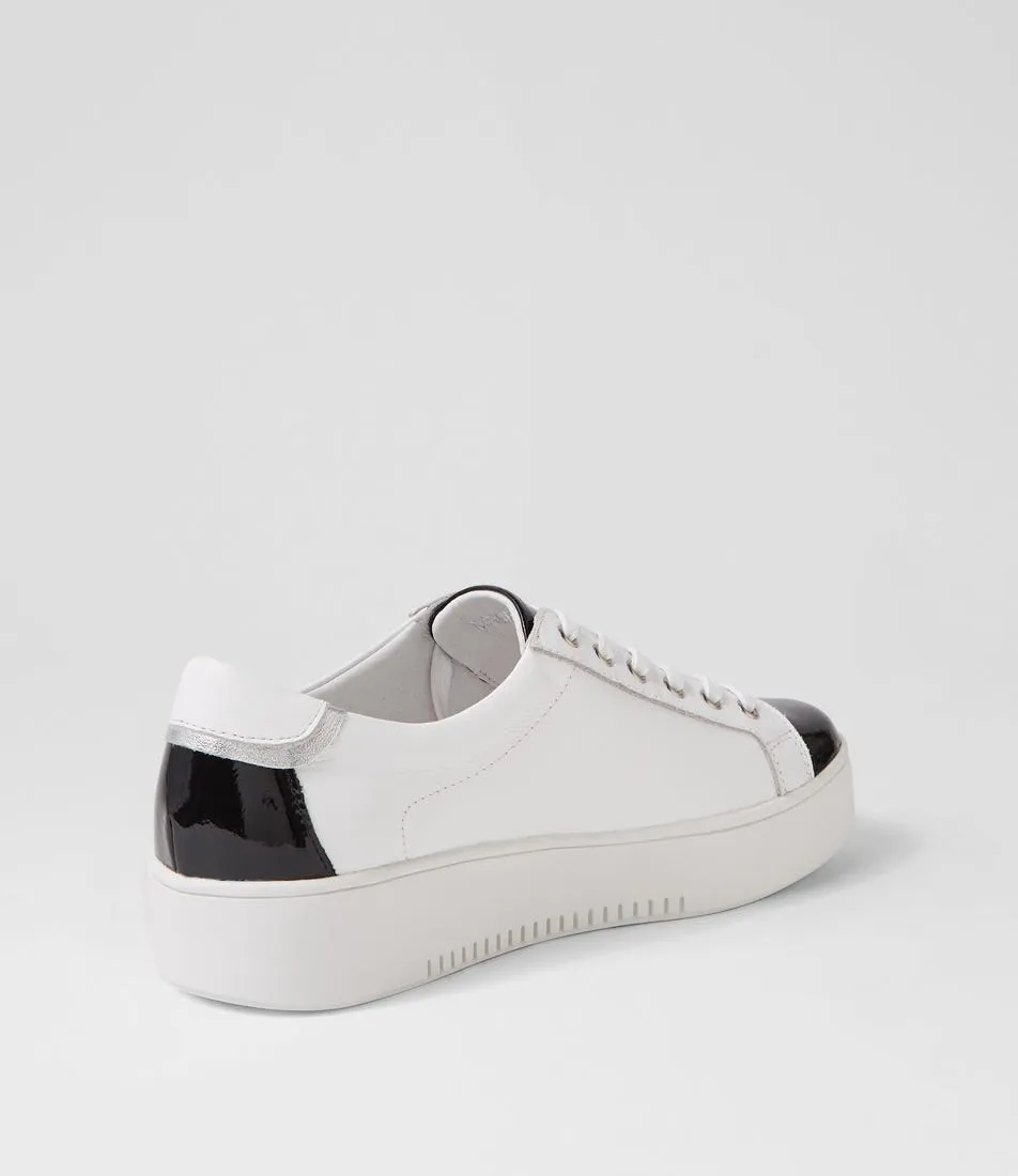 DJANGO & JULIETTE Lorsey Black White Leather Sneakers