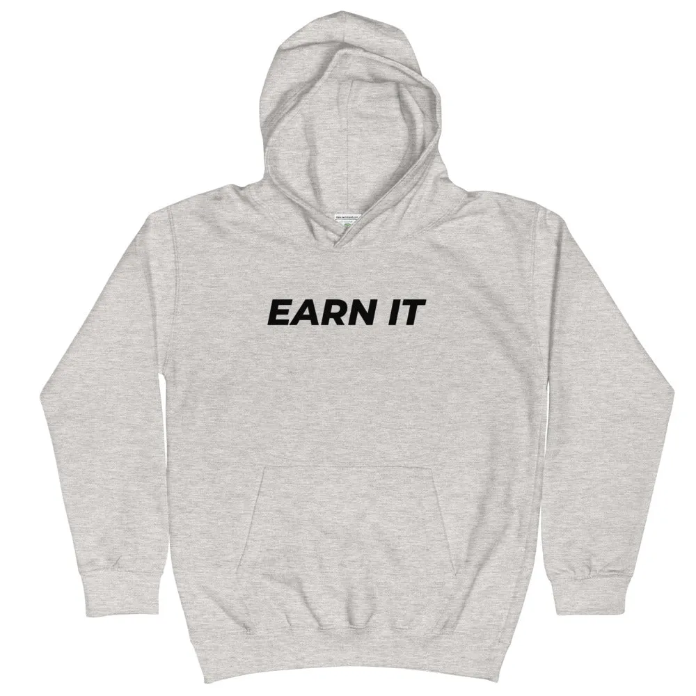 Earn It Kids Performance Hoodie - Heather Gray/Black