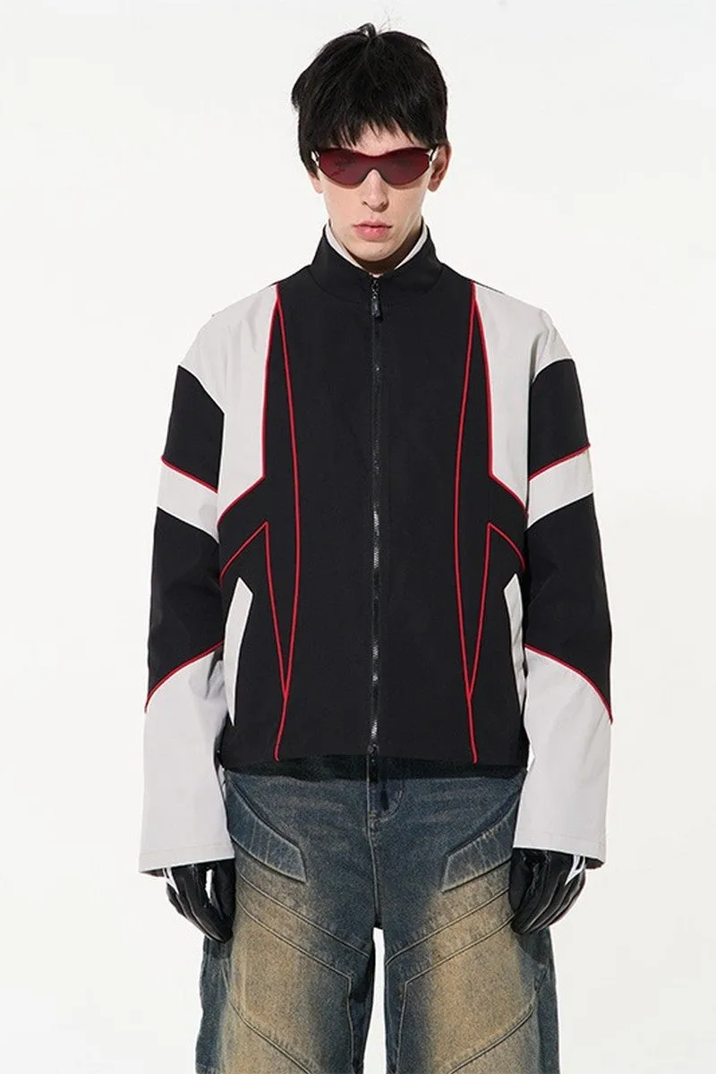 Embroidered Contrast Jacket