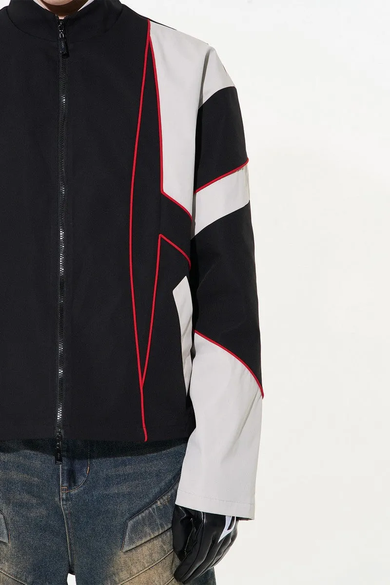 Embroidered Contrast Jacket