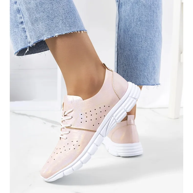 Enid Pink Holographic Trainers