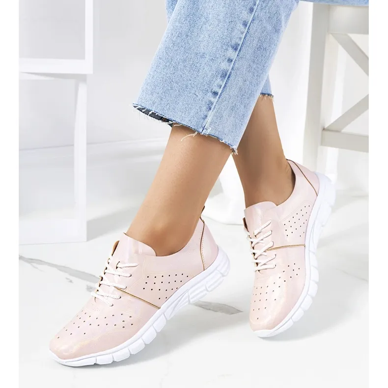 Enid Pink Holographic Trainers