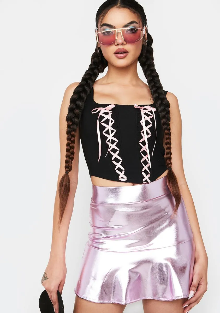 Euphoric Energy Metallic Skirt-