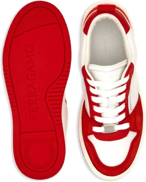 Ferragamo panelled leather sneakers Multicolour