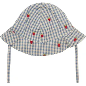 Flss Polly Sun Hat Berry/Blue Gingham