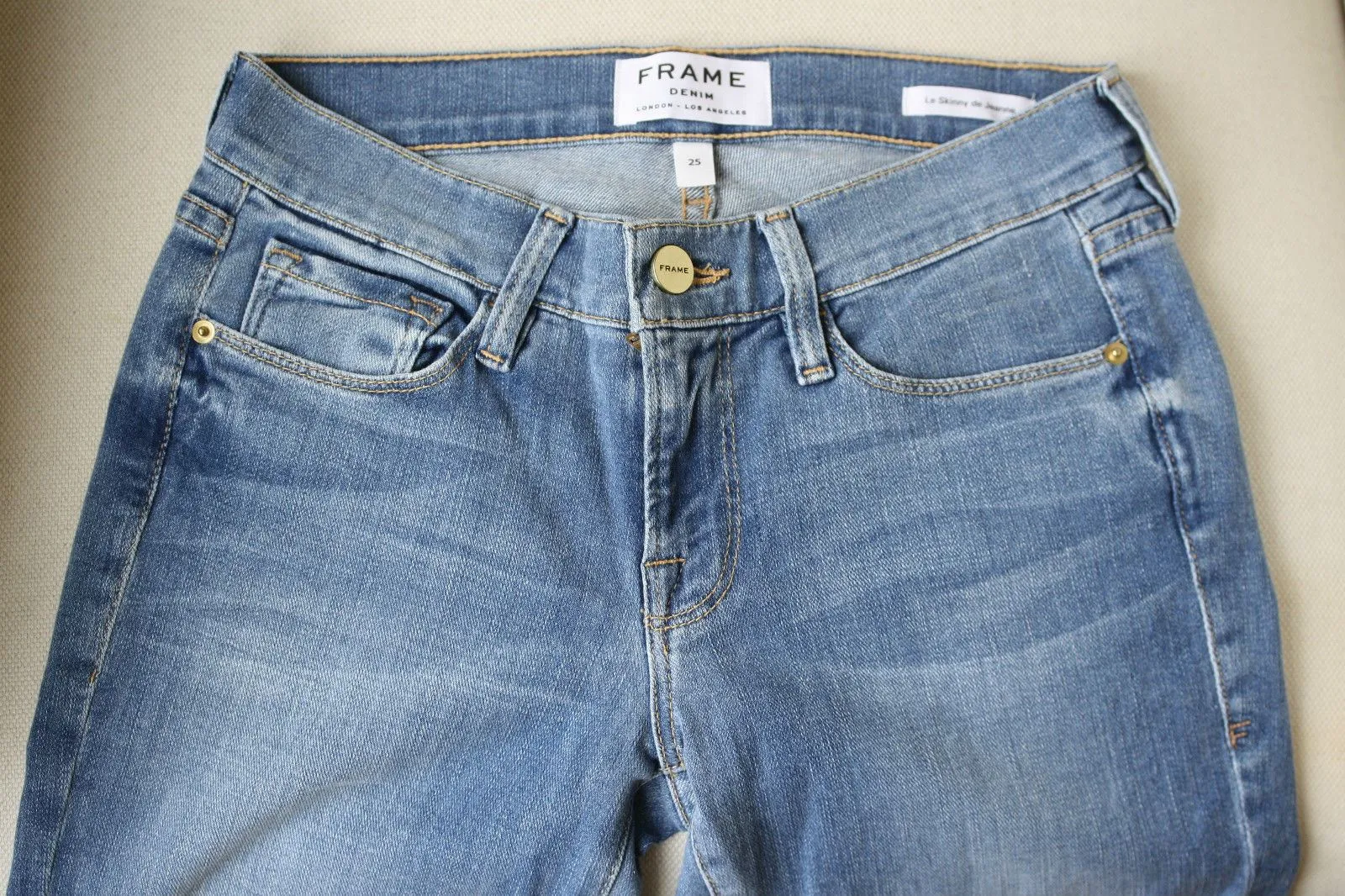 FRAME LE SKINNY DE JEANNE LAUREL JEANS W25 UK 6/8