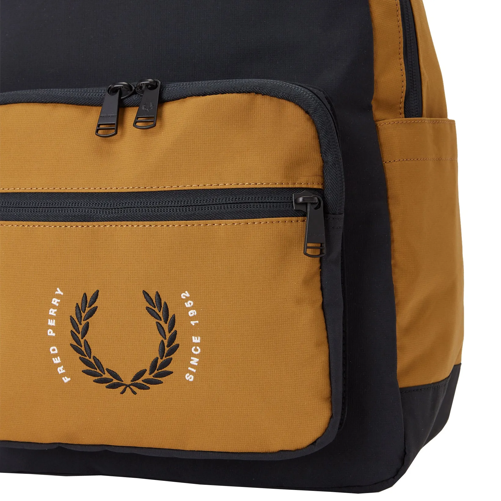 Fred Perry Contrast Ripstop Backpack Black/Dark Caramel