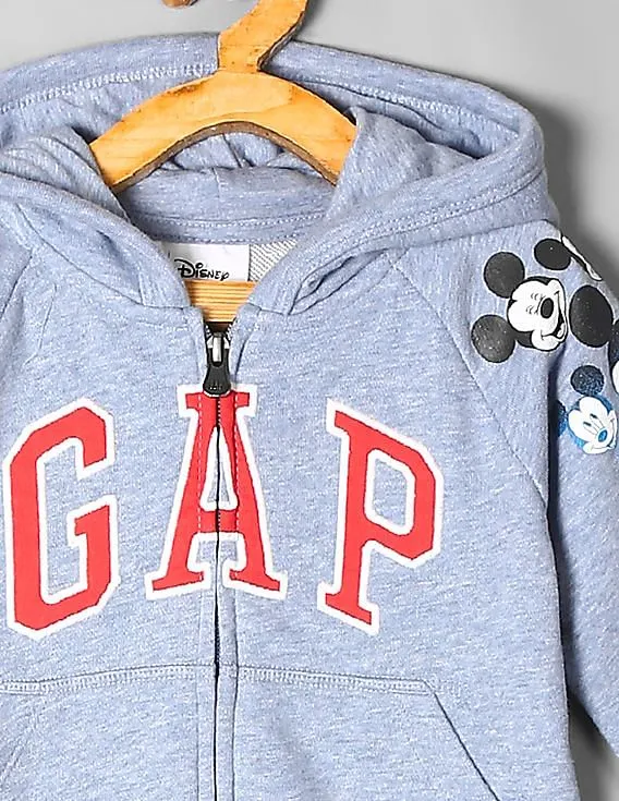 GAP Baby Blue Disney Mickey Mouse Hoodie Sweatshirt