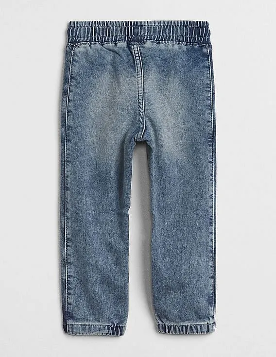 GAP Boys Blue SuperDenim Joggers With FantastiFlex