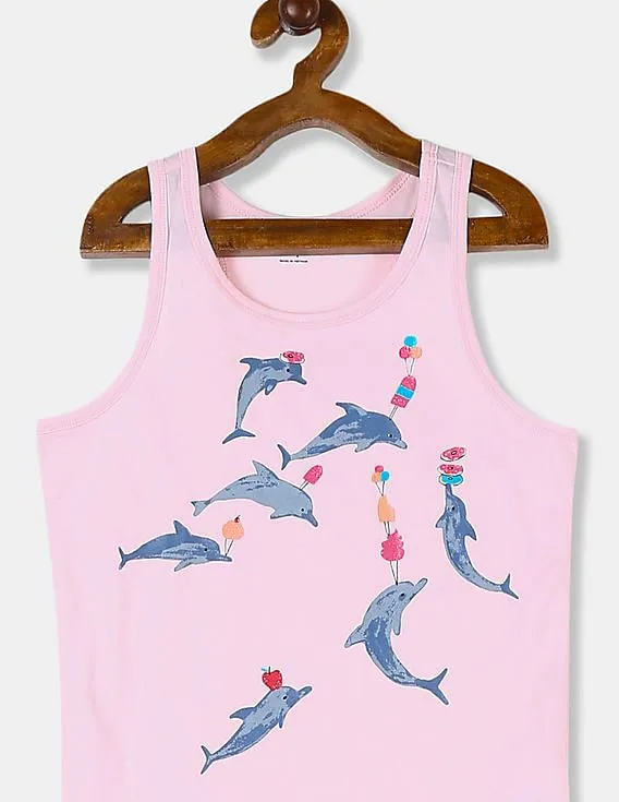 GAP Girls Pink Graphic Tank