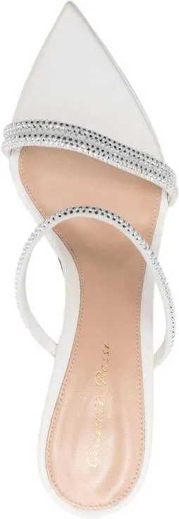 Gianvito Rossi Montecarlo crystal-embellished 130mm sandals White