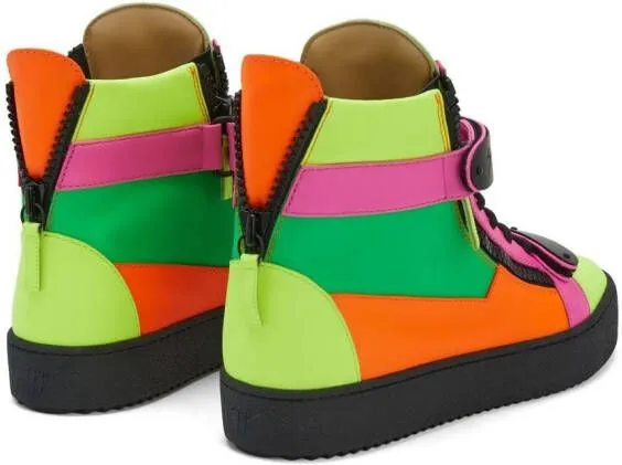 Giuseppe Zanotti Coby colour-block high-top sneakers Multicolour