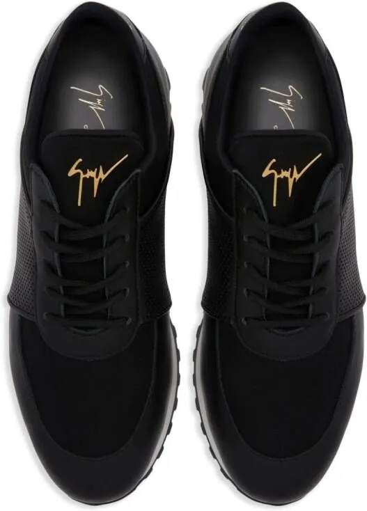 Giuseppe Zanotti Jimi Running leather low-top sneakers Black