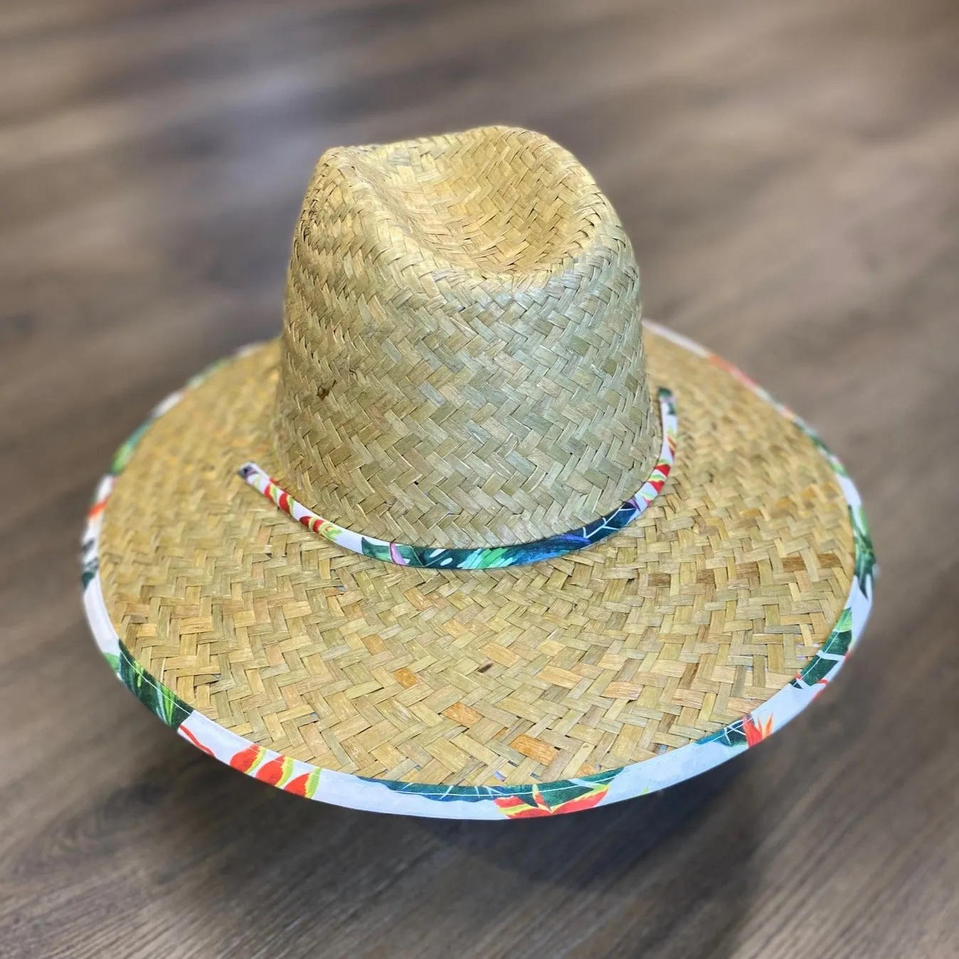 Goldcoast Kenny Hibiscus Underbrim Straw hat - Natural