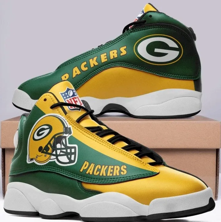 Green Bay Packers Air Jordan 13 Sneakers For Men Women