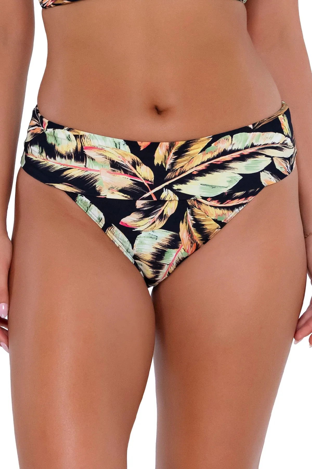 Hannah High Waist Banded Bikini Bottom