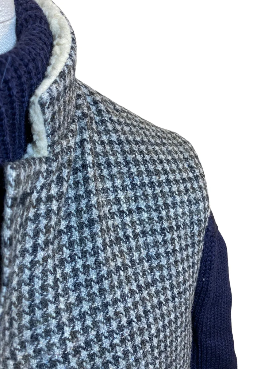 Harris Tweed Houndstooth fleece lined gilet - M/L