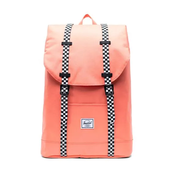 Herschel Retreat Youth Fresh Salmon/Checkerboard Rubber Backpack