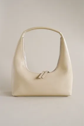 HOBO SHOULDER BAG - GLOSSY CREAM