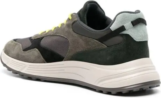 Hogan Hyperlight panelled suede sneakers Green