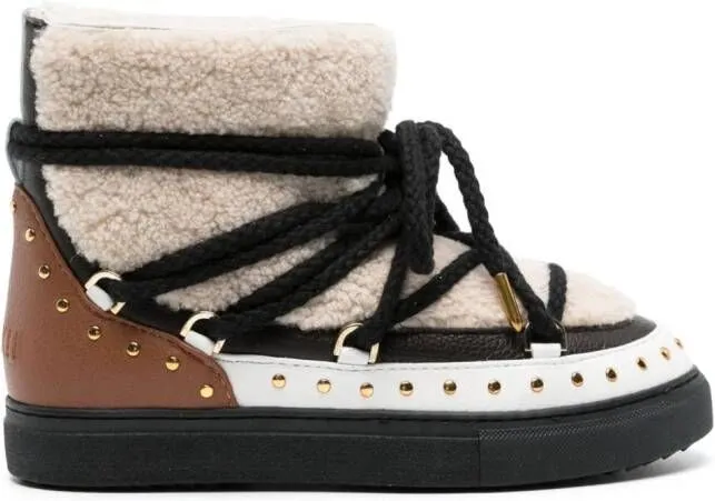 Inuikii Curly Rock stud-embellished sneakers Neutrals