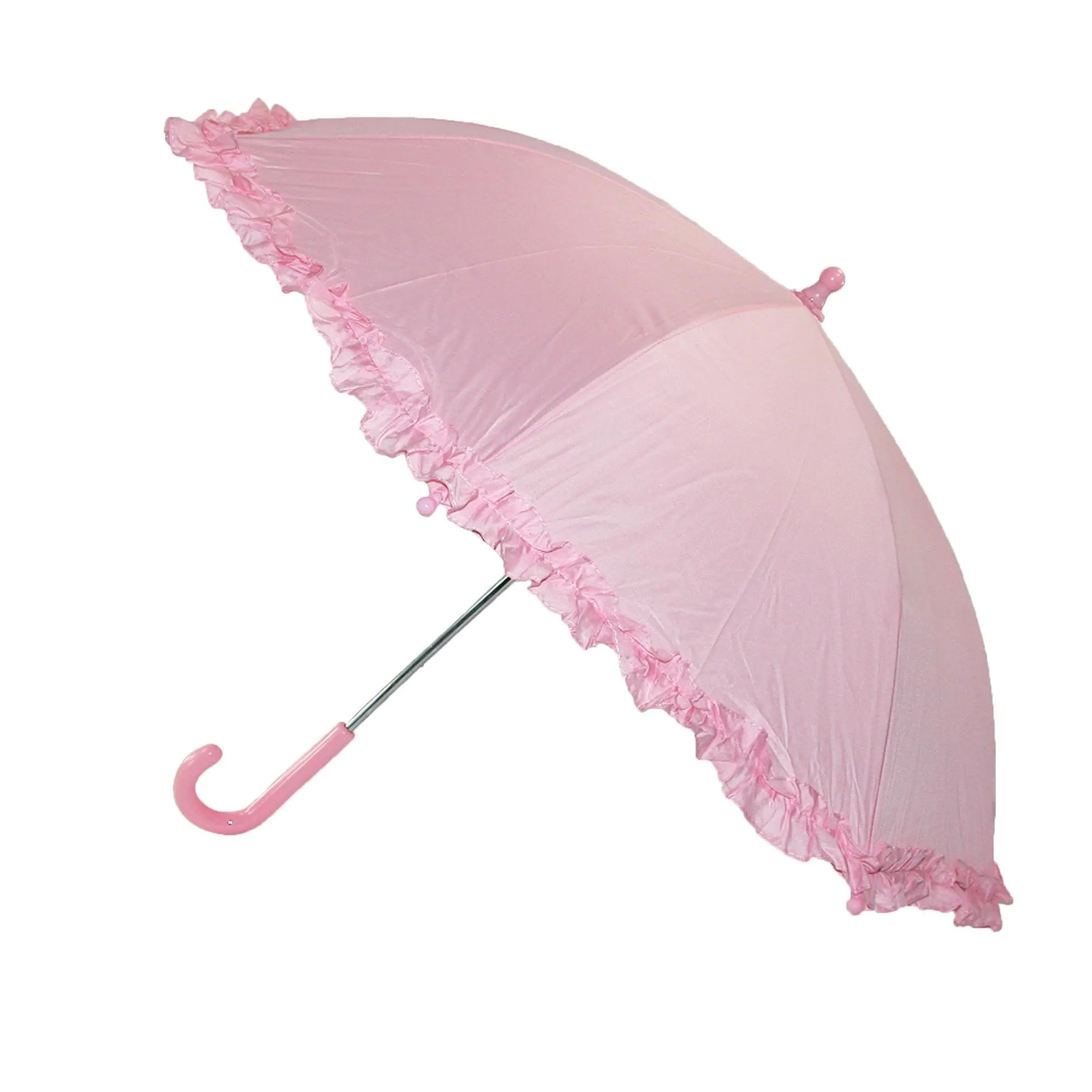 iRain Kid's Ruffled Umbrella with Hook Handle