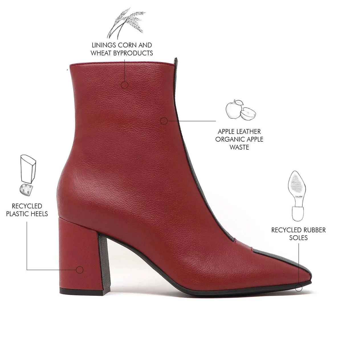 JAYNE BOOT - scarlet/black