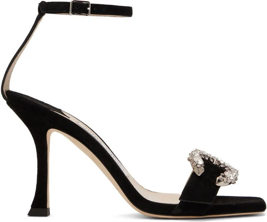 Jimmy Choo Black Marsai 90 Heeled Sandals