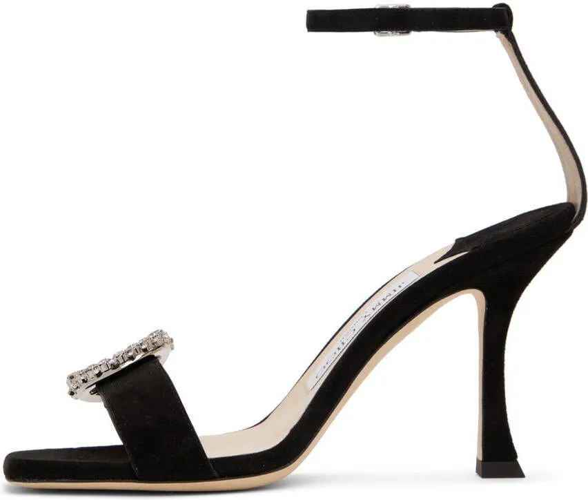 Jimmy Choo Black Marsai 90 Heeled Sandals