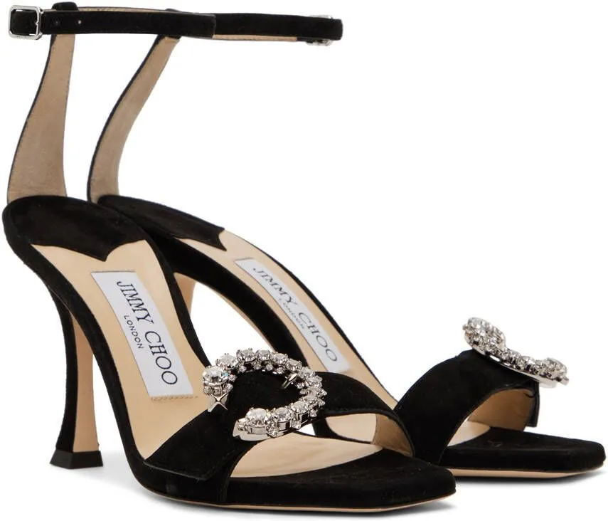 Jimmy Choo Black Marsai 90 Heeled Sandals