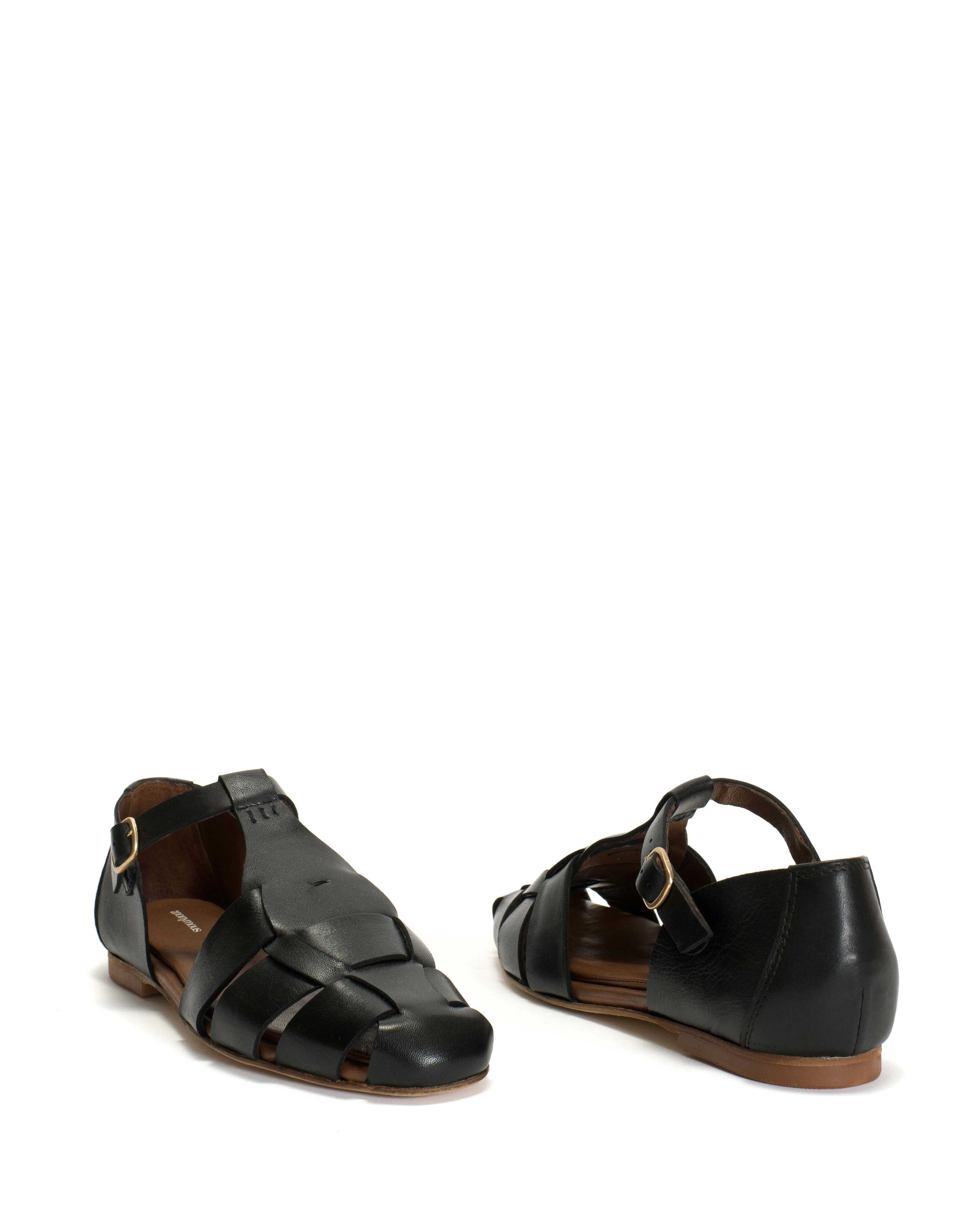 Lain flats Soft calf Black