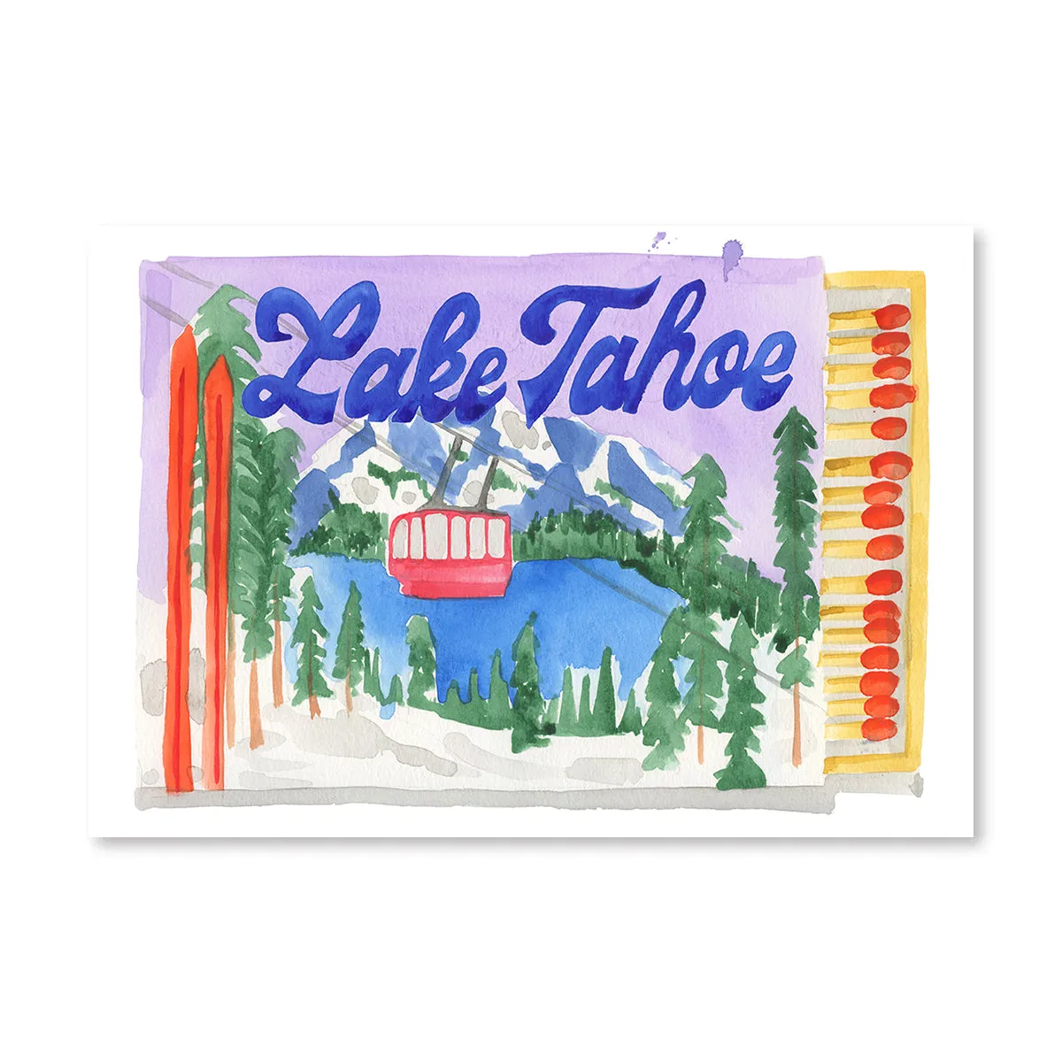 Lake Tahoe Ski Matchbook