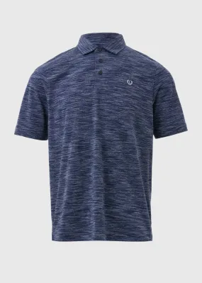 Lincoln Navy Space Dye Polo Shirt