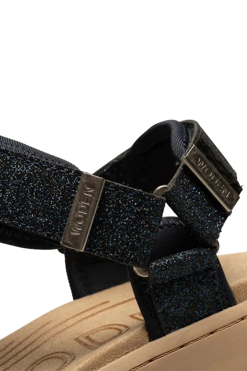 Line Glitter WL934 | Dark Navy | Sandals fra Woden