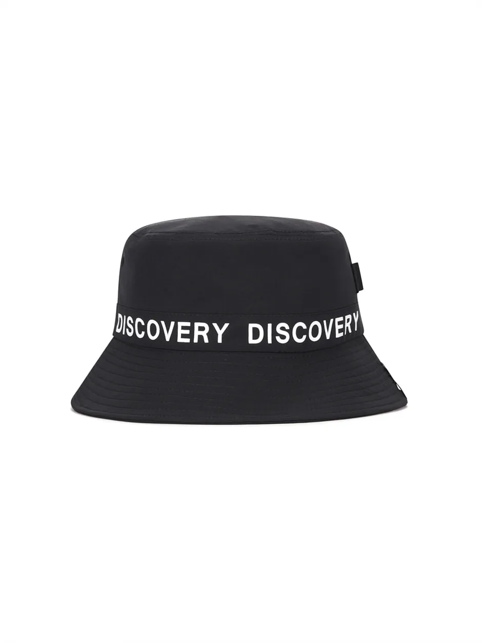 Logo Woven BUCKET Hat Black