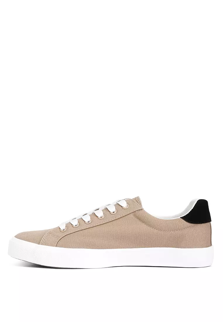 London Rag Khaki Casual Canvas Sneakers