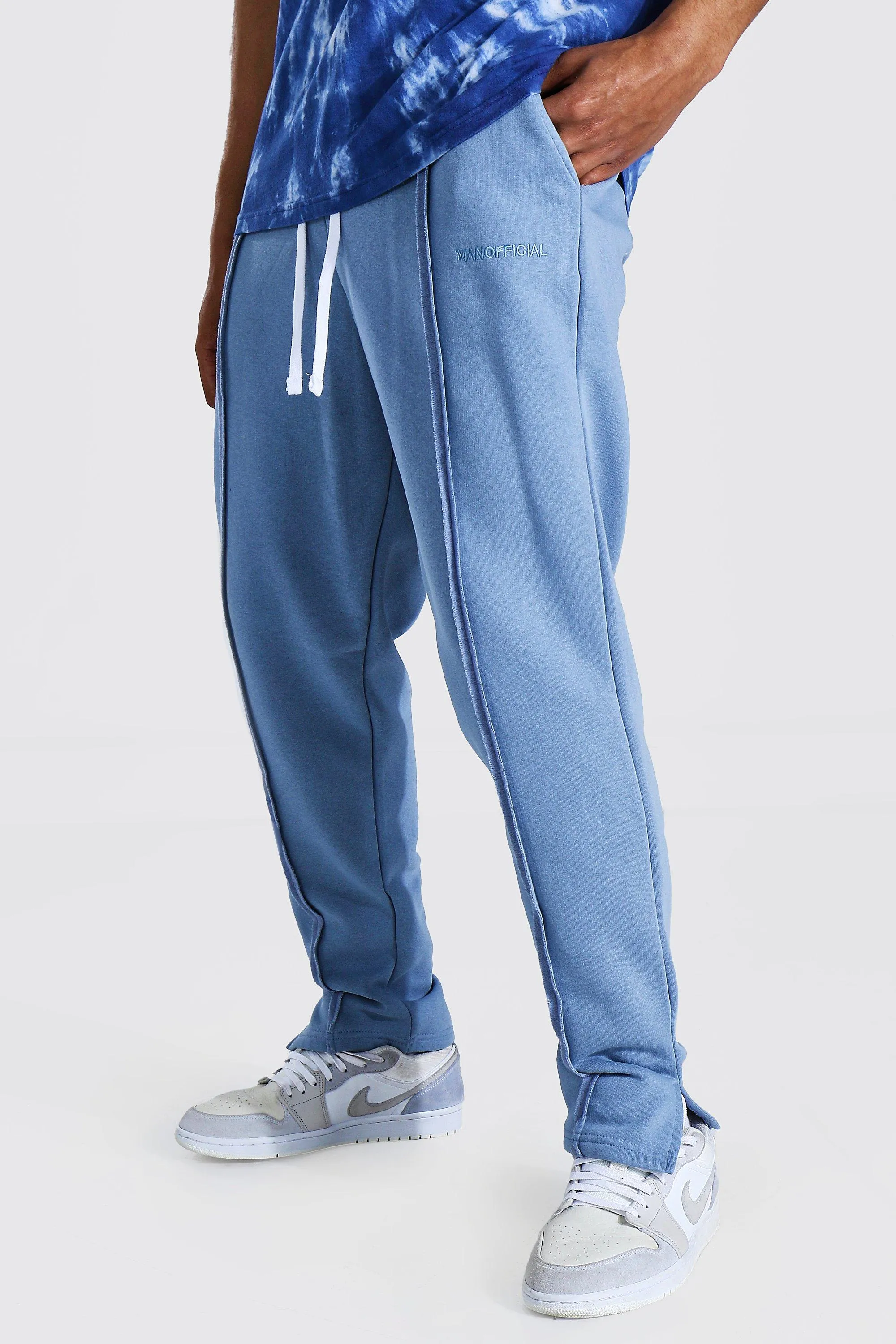 Loose Fit Man Official Split Hem Joggers